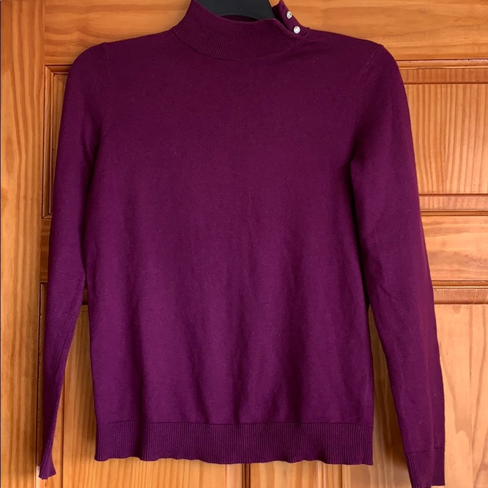 Liz Claiborne Women’s PM LS Eggplant Sweater